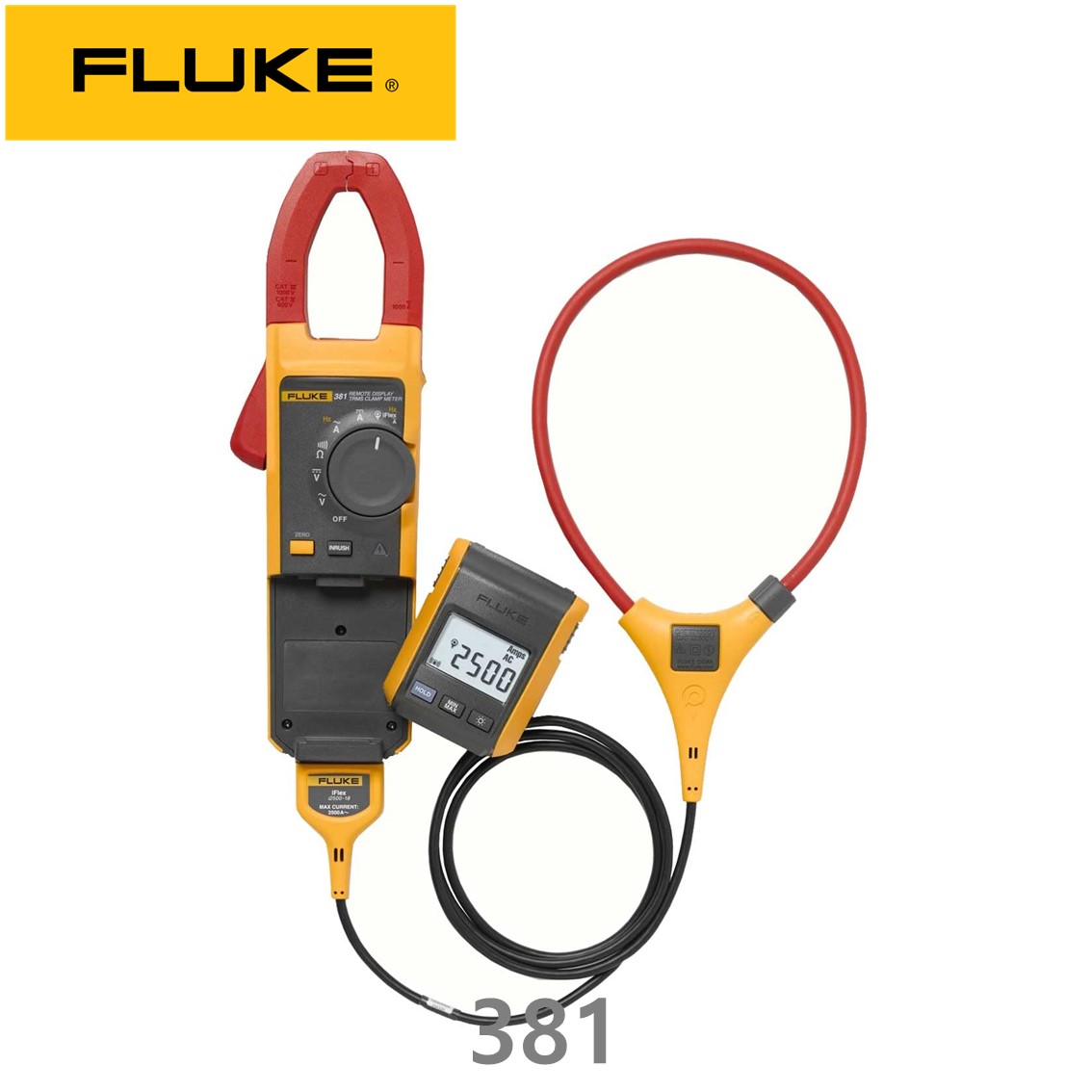 [ FLUKE 381 ] 플루크 클램프미터1000A AC/DC 클램프메타, AC/DC 전압측정, 18인치 플렉시블 전류 프로브, 원격디스플레이