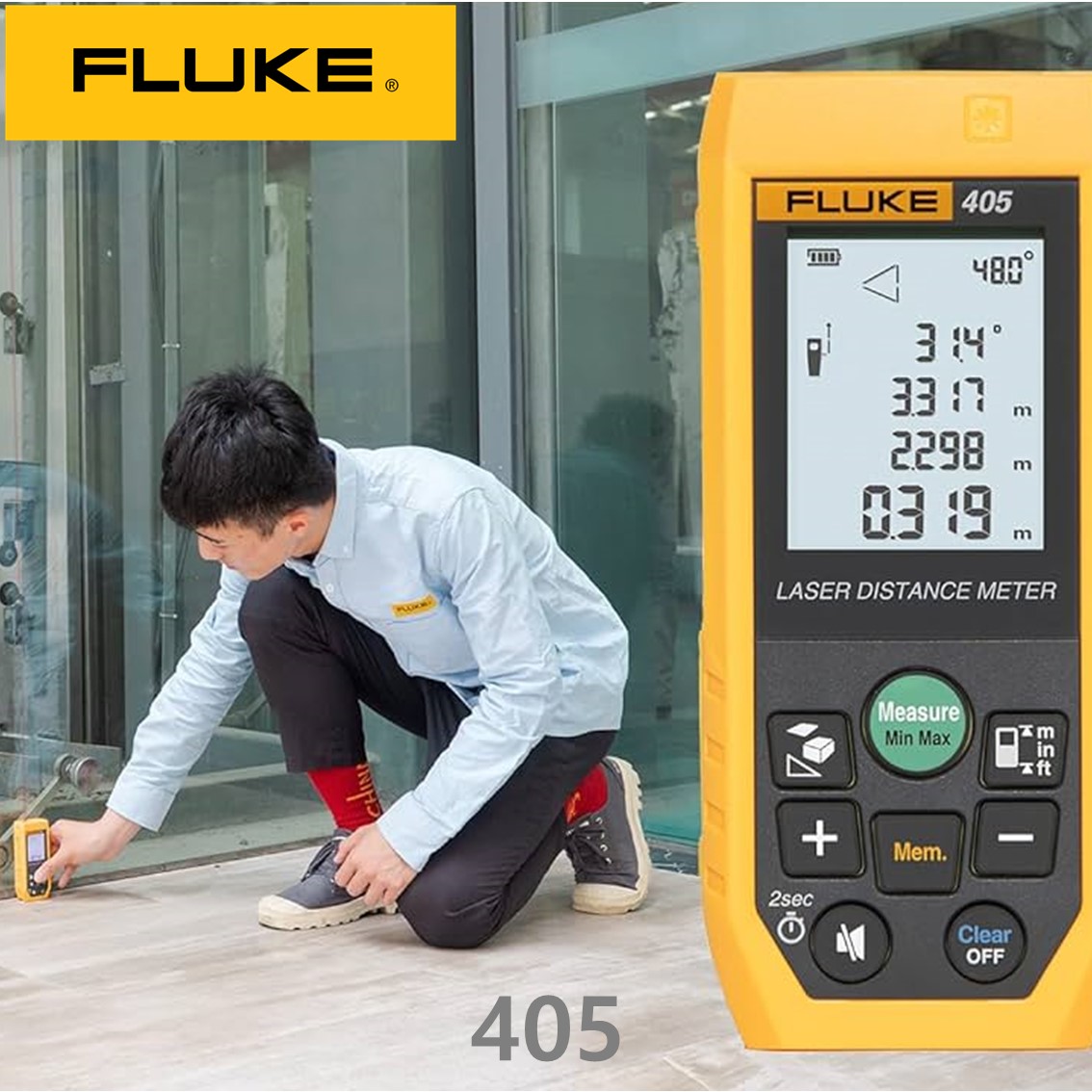 [ FLUKE 405 ] 정품 플루크 레이저거리측정기,레이저줄자 50M