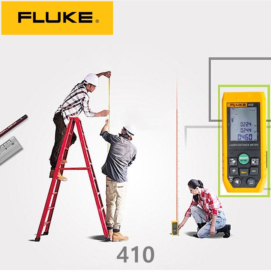 [ FLUKE 410 ] 정품 플루크 레이저거리측정기,레이저줄자 100M