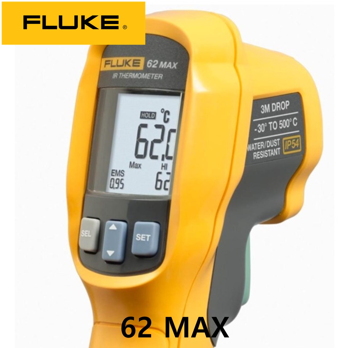 [ FLUKE 62 MAX ] 플루크 적외선 온도계, 온도미터, 비접촉온도계 (-30℃~500℃)