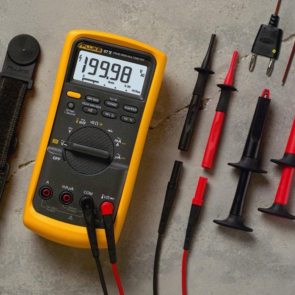 FLUKE 87V E2 KIT 정품 디지털 멀티미터, 87-5 E2 (자석 스트랩,3mm프로브)
