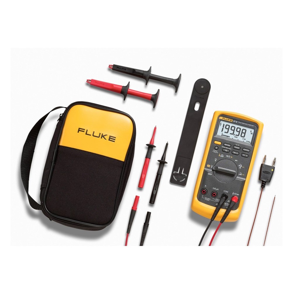 FLUKE 87V E2 KIT 정품 디지털 멀티미터, 87-5 E2 (자석 스트랩,3mm프로브)