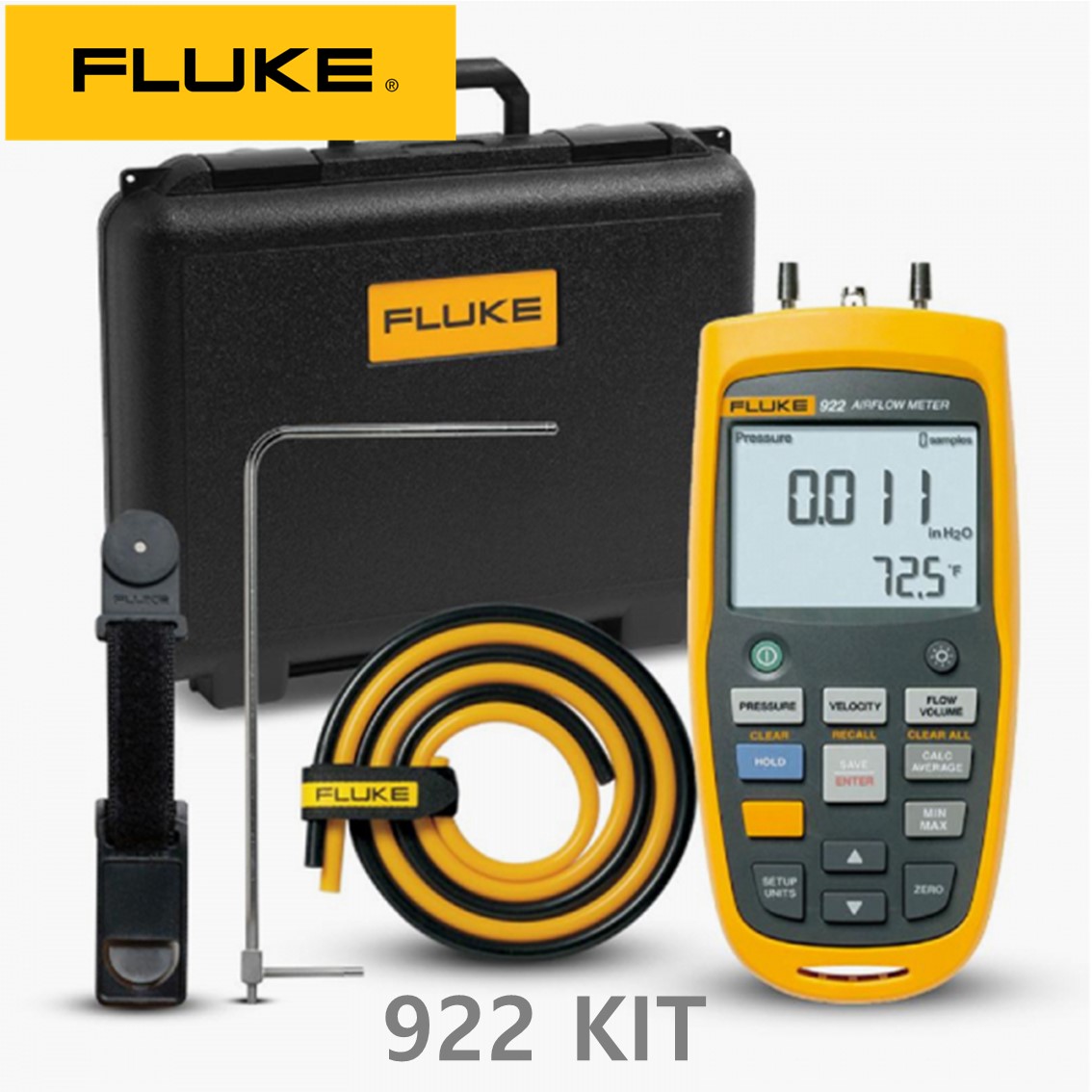 [FLUKE 922 KIT] HVAC용 공기흐름측정기,공기유량계, 차압,풍량계,풍속계 KIT