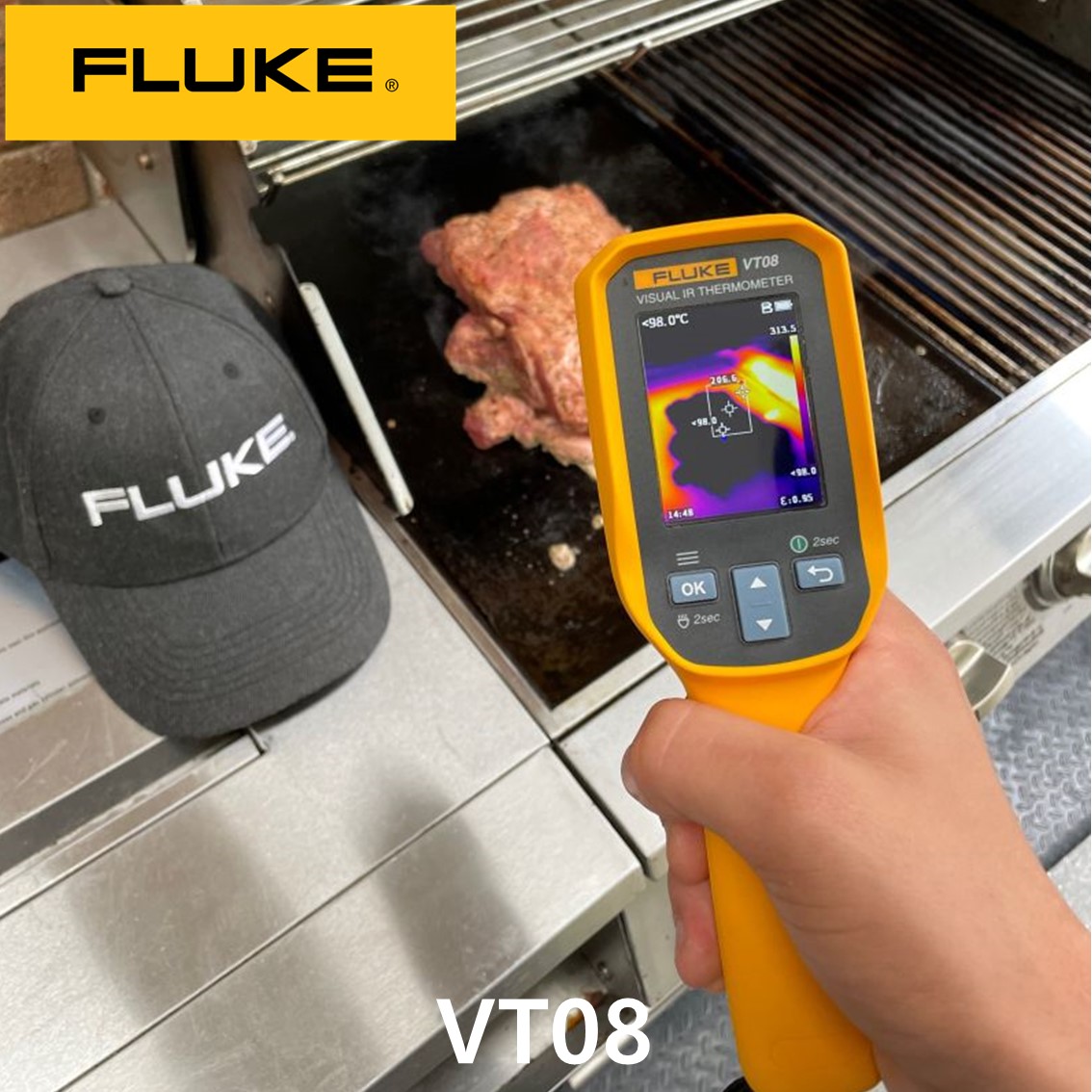 [ FLUKE VT08 ] 플루크 열화상카메라, 적외선 온도계 ( 해상도 120X90, -20~400℃ )