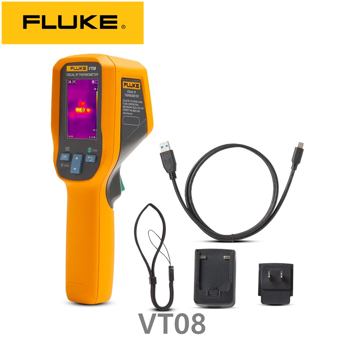 [ FLUKE VT08 ] 플루크 열화상카메라, 적외선 온도계 ( 해상도 120X90, -20~400℃ )