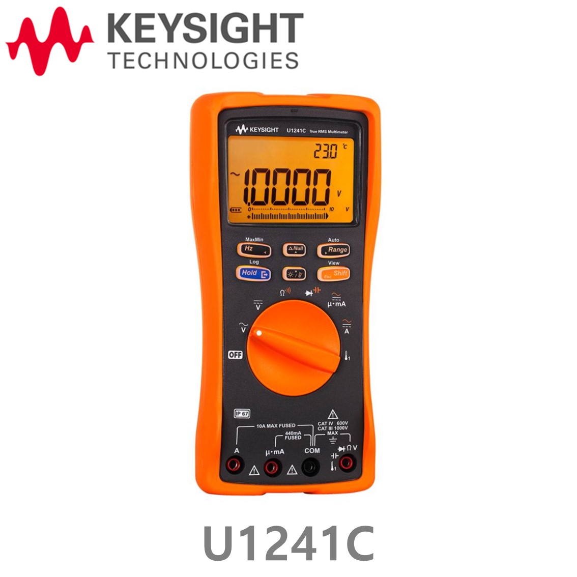 KEYSIGHT U1241C  4디지트 핸드형 디지털 멀티미터, 방수방진 IP67 U1241C