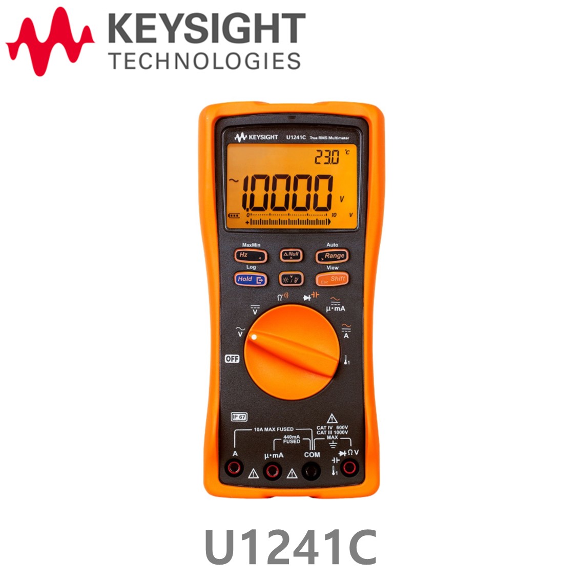 KEYSIGHT U1241C  4디지트 핸드형 디지털 멀티미터, 방수방진 IP67 U1241C