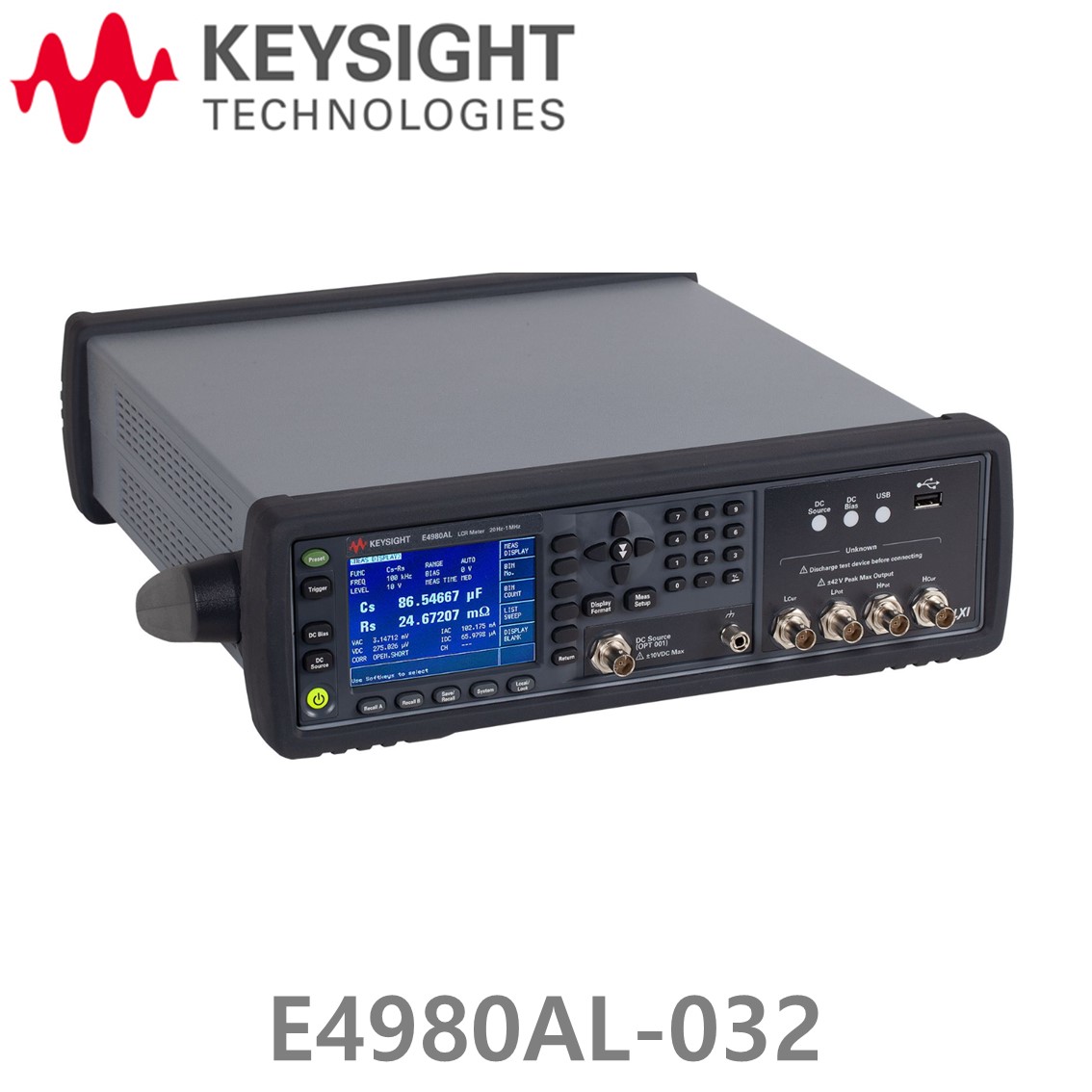KEYSIGHT E4980AL-032 정밀 LCR미터 20Hz-300kHz/4디지트/0.05%