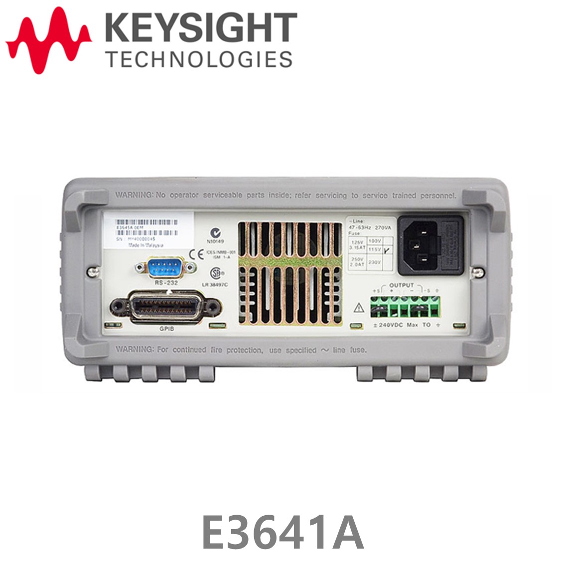 [ KEYSIGHT E3641A ] 키사이트 DC파워서플라이 30W 35V/0.8A or 60V/0.5A, DC전원공급기