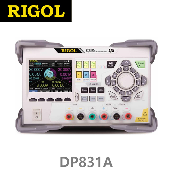 [RIGOL DP831] 8V/5A x 1채널, 30V/2A x 1채널, -30V/2A x 1채널, 165W, DC전원공급기