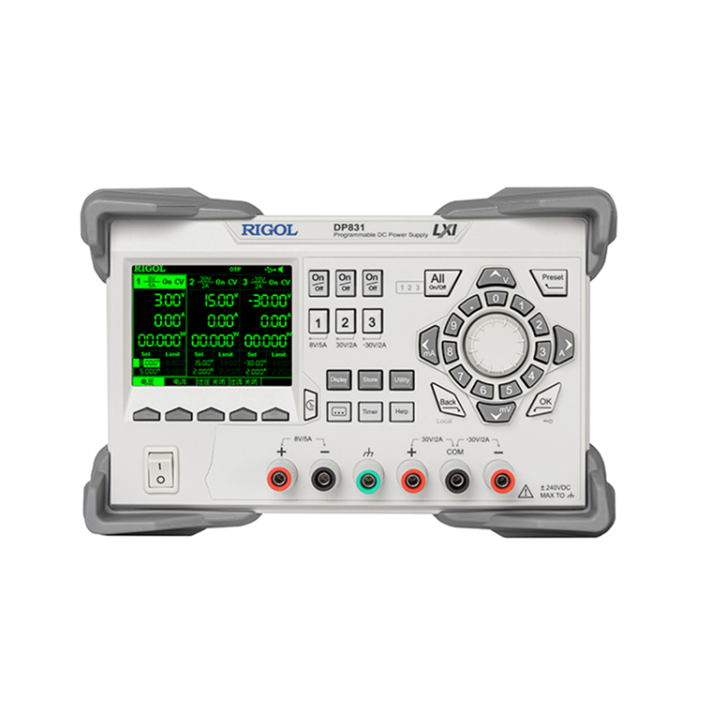 RIGOL DP831  3채널 DC파워서플라이 8V/5A x 1채널, 30V/2A x 1채널, -30V/2A x 1채널, 165W