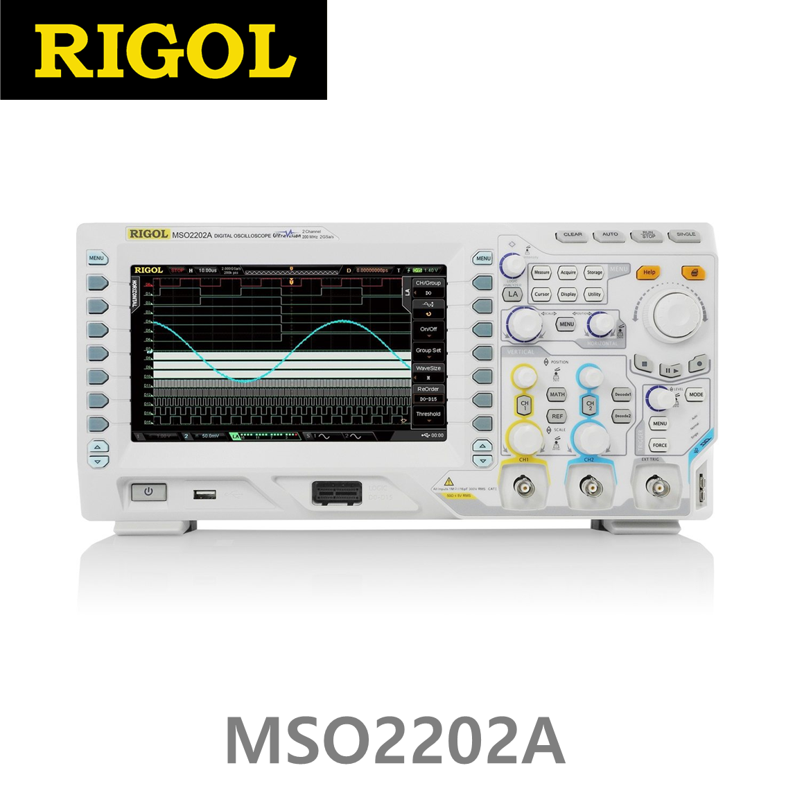 [RIGOL MSO2202A] 200MHz/2CH, 2GSa/s, 디지털오실로스코프