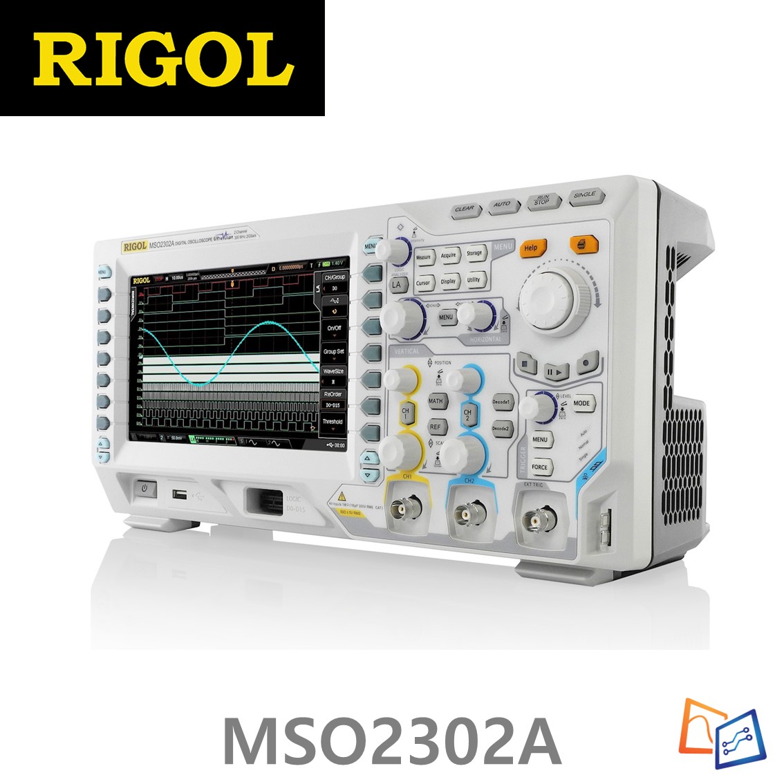 [RIGOL MSO2302A] 300MHz/2CH, 2GSa/s, 디지털오실로스코프