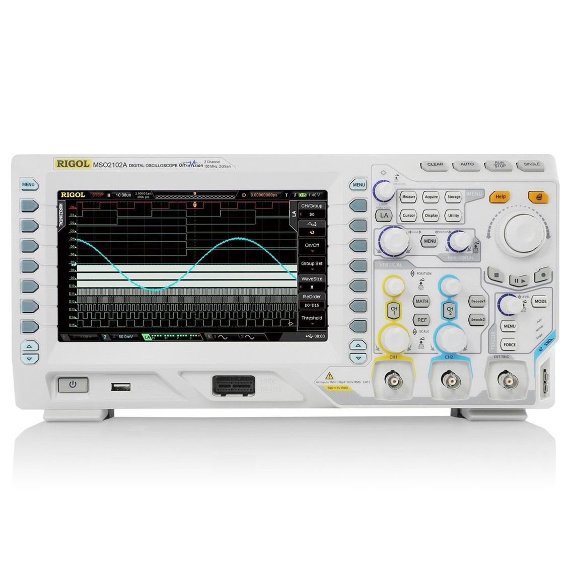 RIGOL DS2102A  2채널, 100MHz, 2GSa/s 오실로스코프