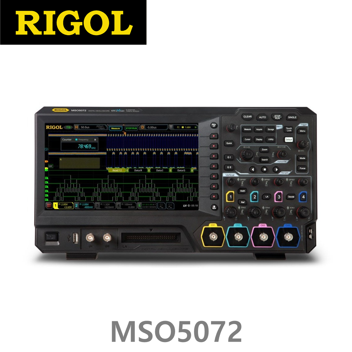 [RIGOL MSO5072] 70MHz/2CH, 8 GSa/s, 디지털 오실로스코프