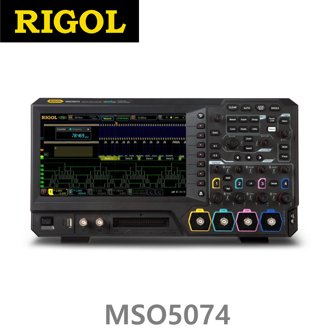 [RIGOL MSO5074] 70MHz/4CH, 8 GSa/s, 디지털 오실로스코프