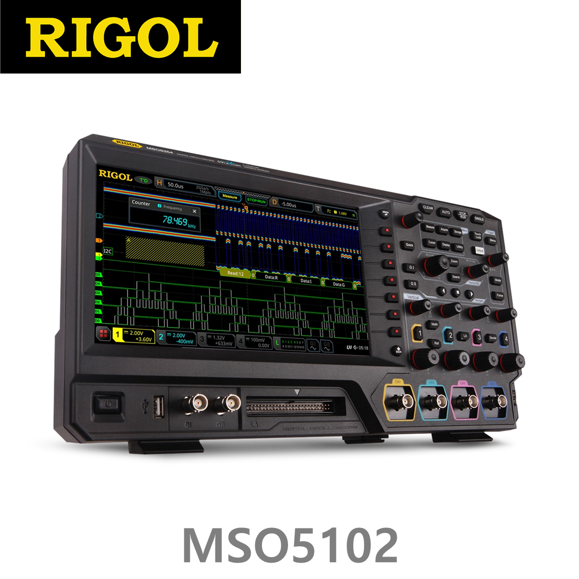 [RIGOL MSO5102] 100MHz/2CH, 8 GSa/s, 디지털 오실로스코프