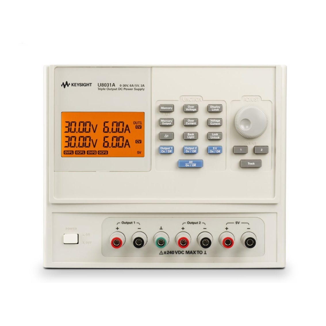 KEYSIGHT U8031A  DC파워서플라이 30V, 6A :2CH, 5V, 3A:1CH, 375W DC전원공급기