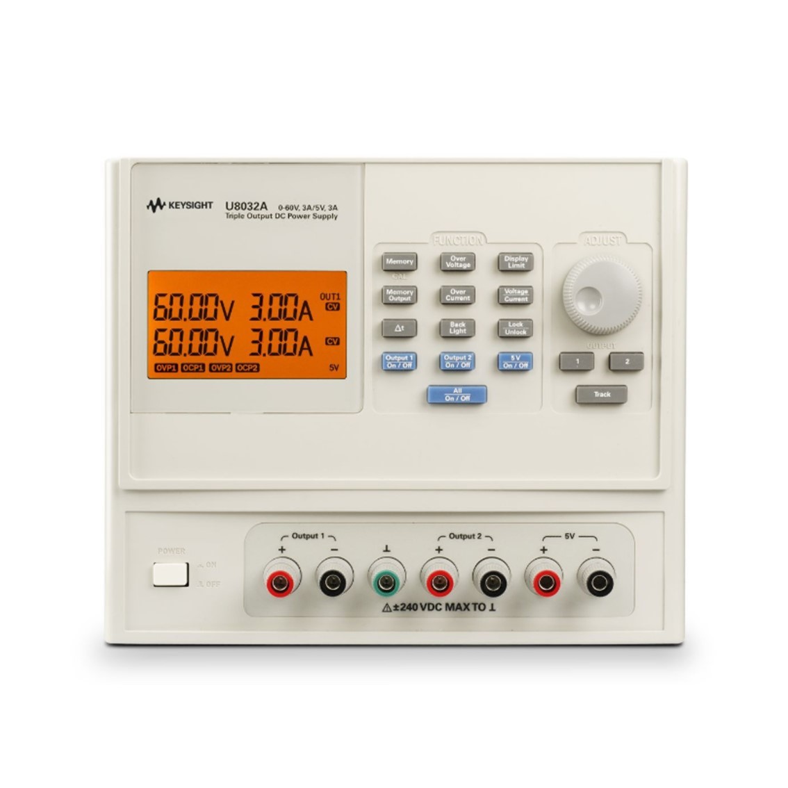 KEYSIGHT U8032A  키사이트 DC파워서플라이 375W 60V, 3A, 2CH, 5V, 3A, 1CH, DC전원공급기