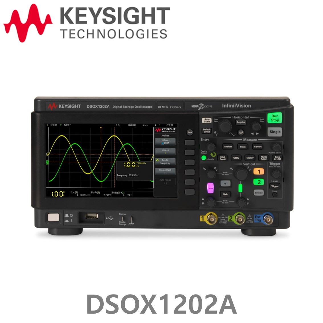 [ KEYSIGHT DSOX1202A ] 키사이트 70/100/200MHz, 2채널, 디지털오실로스코프