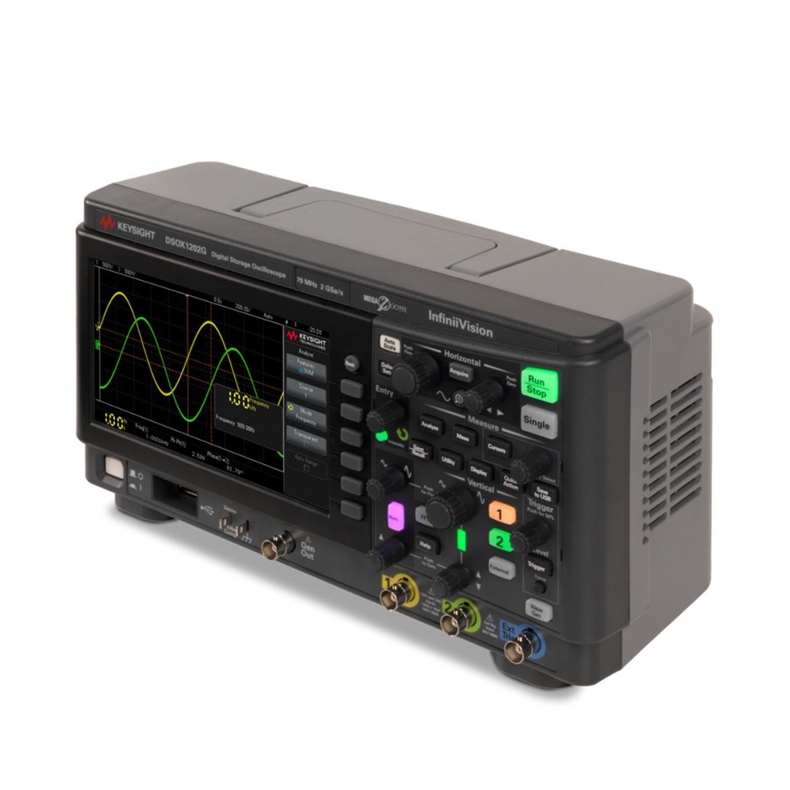 KEYSIGHT DSOX1202G   70/100/200MHz, 2채널, 파형발생기 기능, 오실로스코프