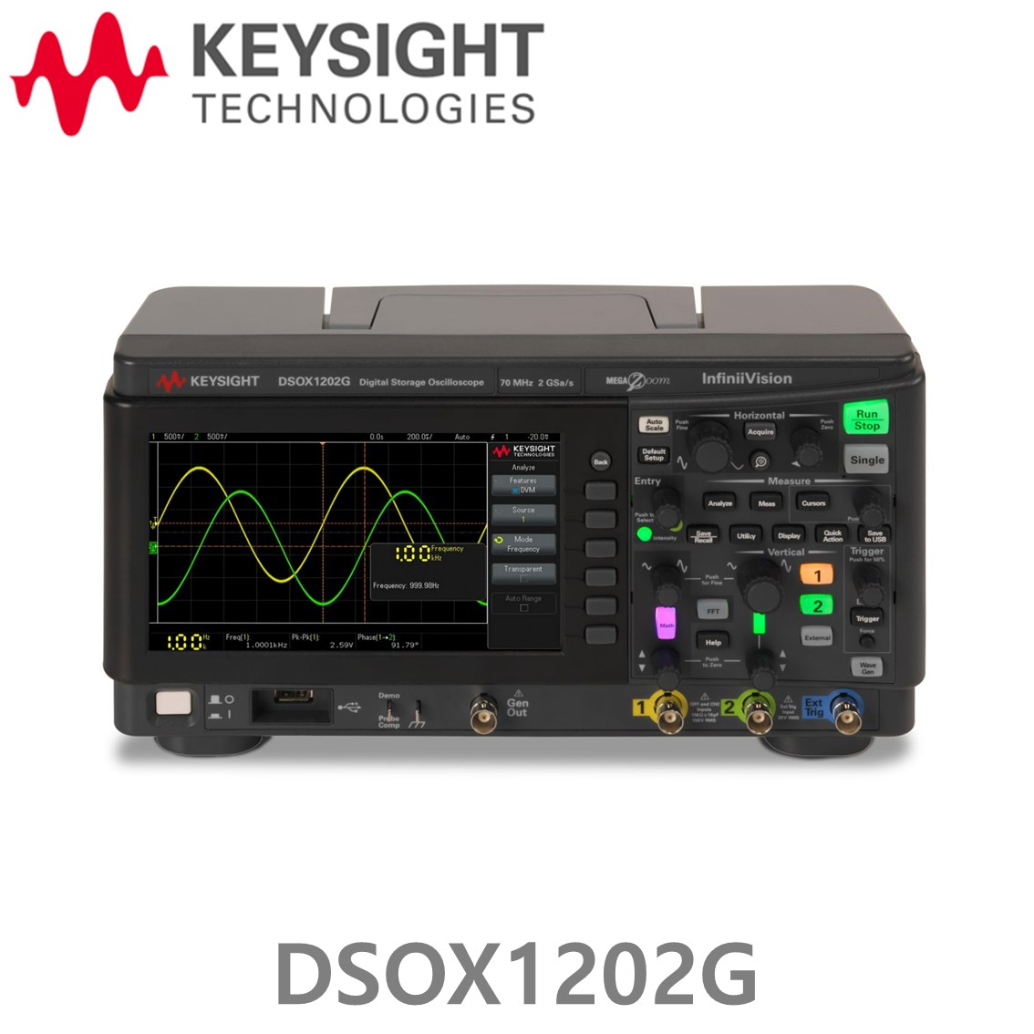 [ KEYSIGHT DSOX1202G ] 키사이트 70/100/200MHz, 2채널, 파형발생기 기능, 디지털오실로스코프
