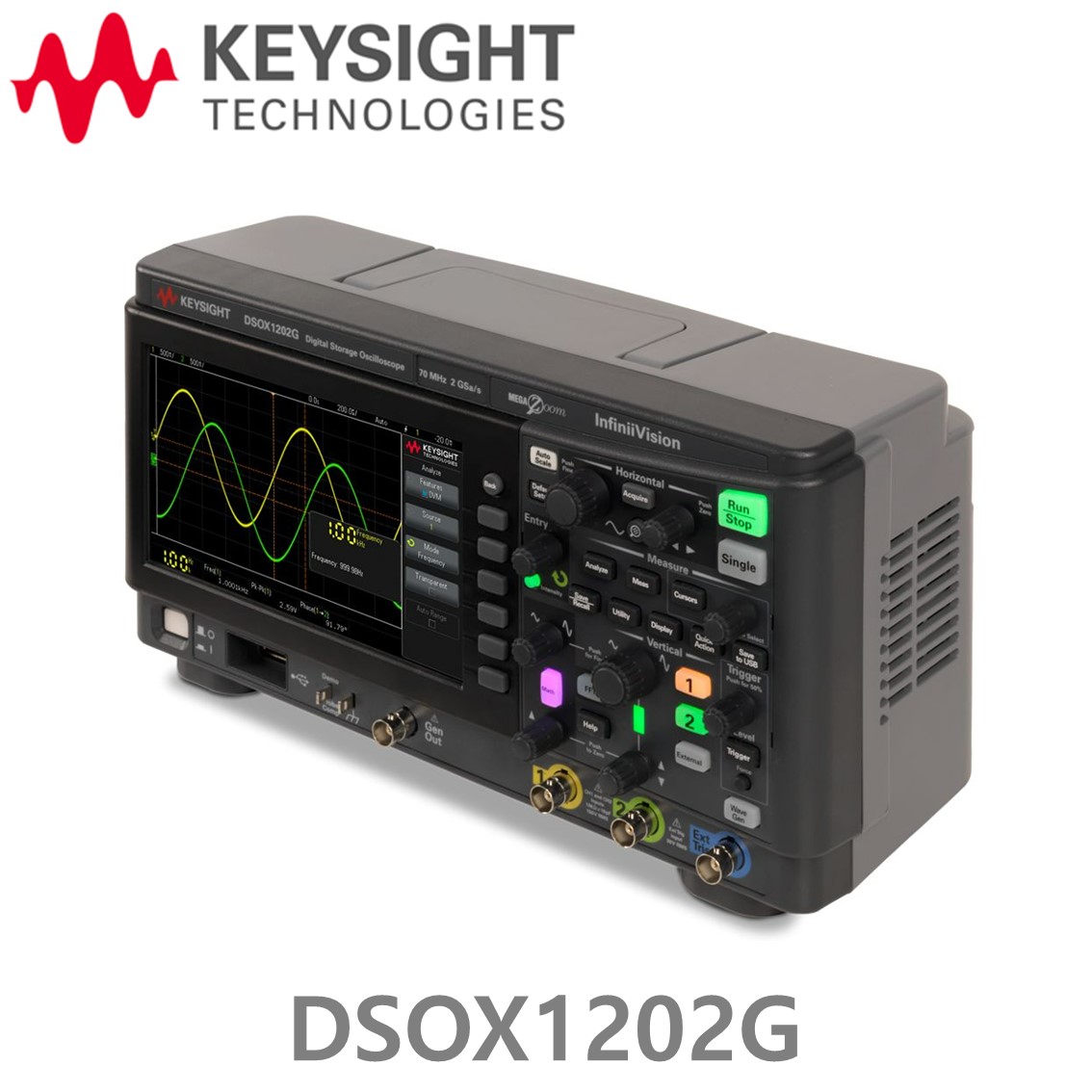 [ KEYSIGHT DSOX1202G ] 키사이트 70/100/200MHz, 2채널, 파형발생기 기능, 디지털오실로스코프