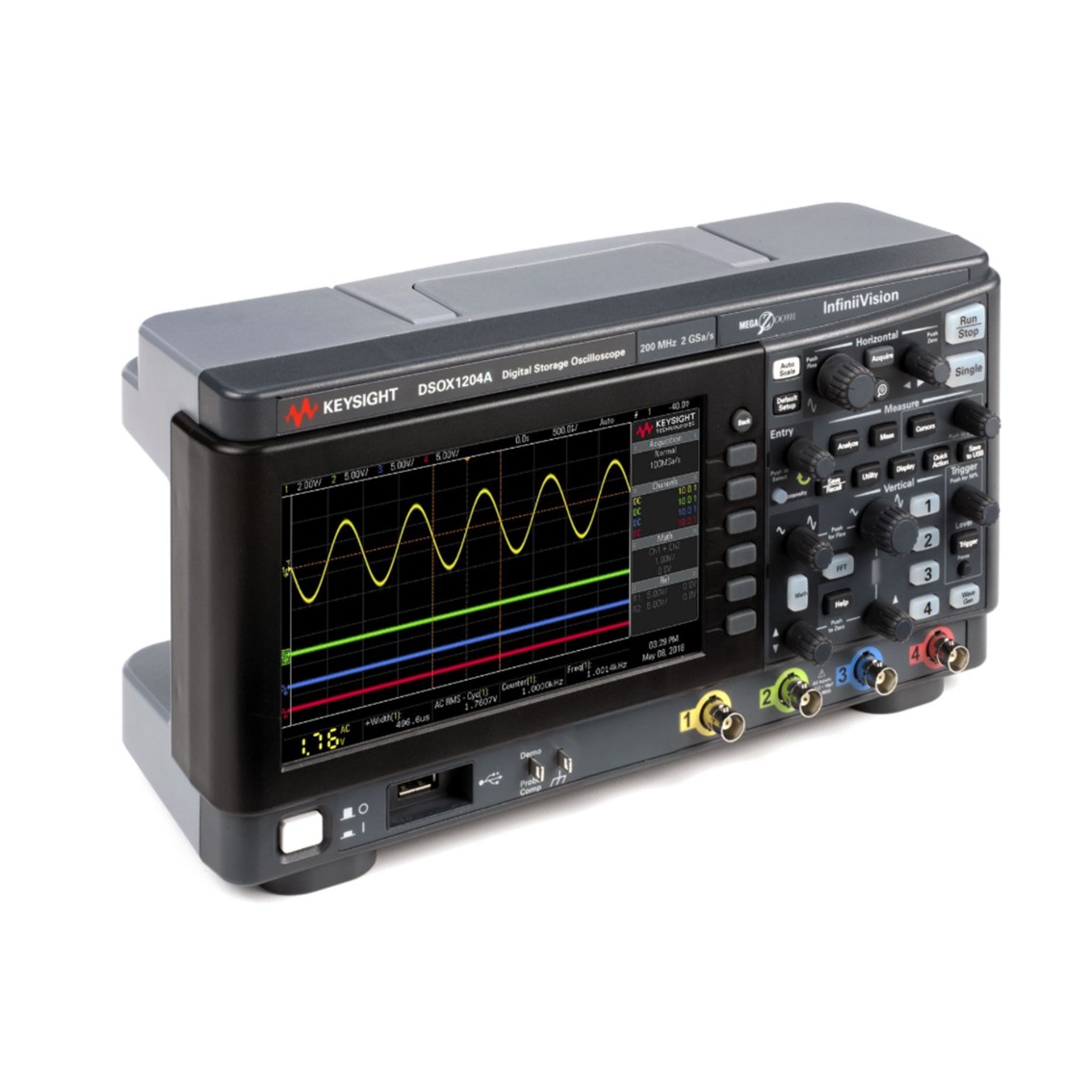 KEYSIGHT DSOX1204A 70/100/200MHz, 4채널, 디지털오실로스코프, 주파수 업그레이드