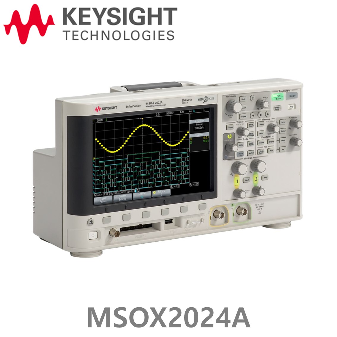 KEYSIGHT MSOX2024A 오실로스코프 4채널, 200MHz, 2GSa, 100 kpts, 디지털8채널