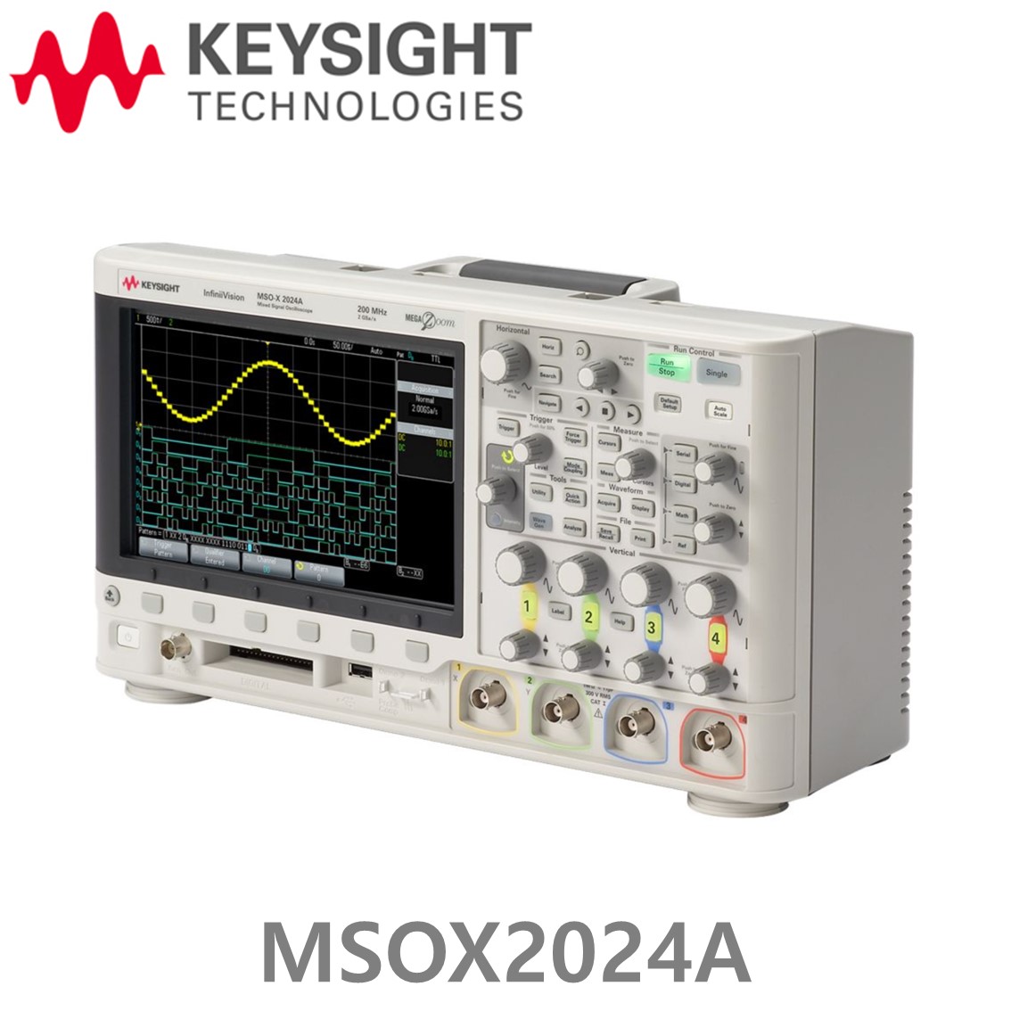 KEYSIGHT MSOX2024A 오실로스코프 4채널, 200MHz, 2GSa, 100 kpts, 디지털8채널