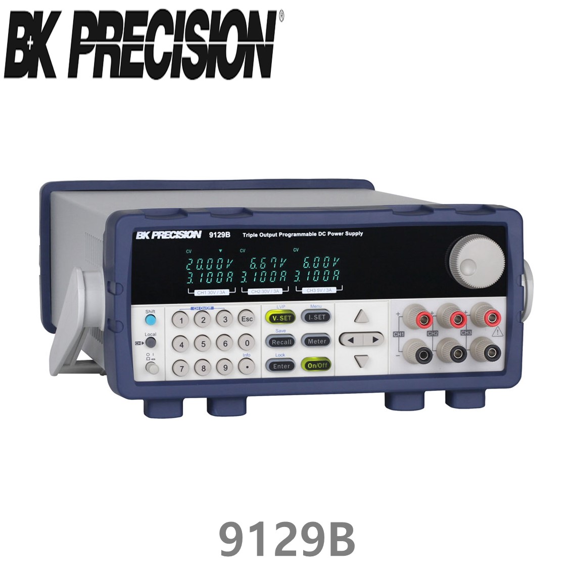 [ BK PRECISION ] BK 9129B, 30V/3A x 2채널, 5V/3A x 1채널, Programmable DC Power Supply, 프로그래머블 DC 전원공급기(195W), B&K 9129B