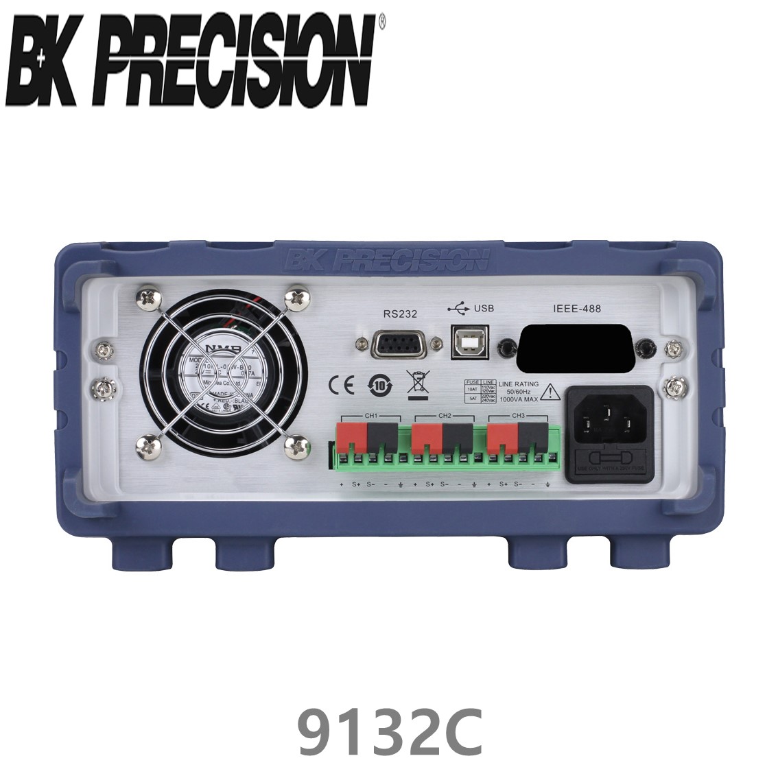[ BK PRECISION ] BK 9131C, 30V/6A x 2채널, 5V/3A 1채널, 375W, 프로그래머블 DC 전원공급기 B&K 9131C