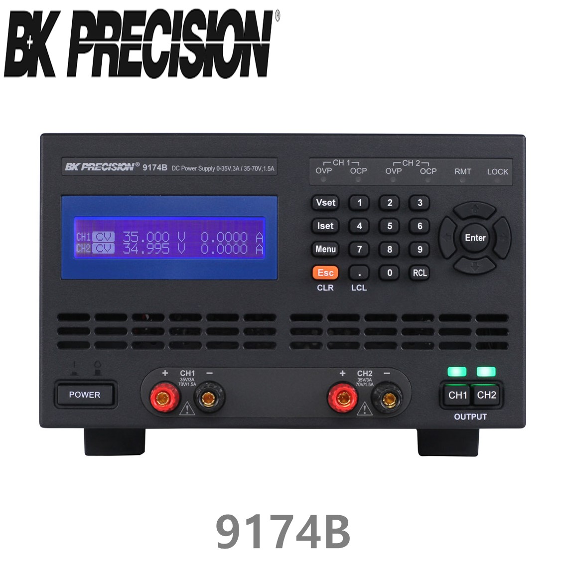 [ BK PRECISION ] BK 9174B, 35V/3A, 70V/1.5A(210W), 2CH, Programmable DC Power Supply, 프로그래머블 DC 전원공급기, B&K 9174B