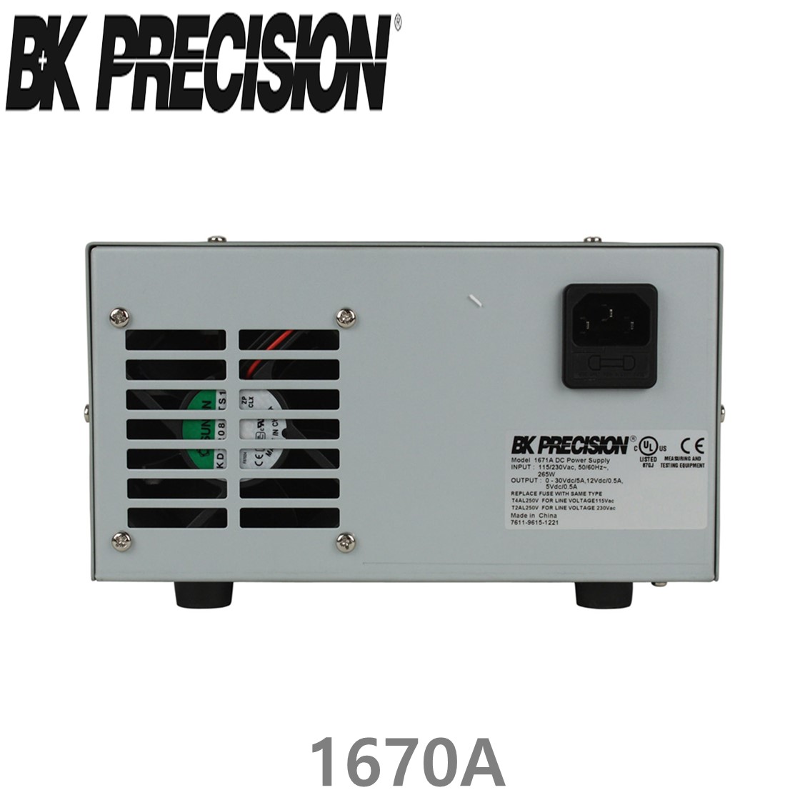 [ BK PRECISION ] BK 1670A, 30V/3A(가변), 12V/0.5A(고정), 5V/0.5V(고정), Triple OutputDC Power Supply, 3채널 DC 전원공급기, B&K 1670A