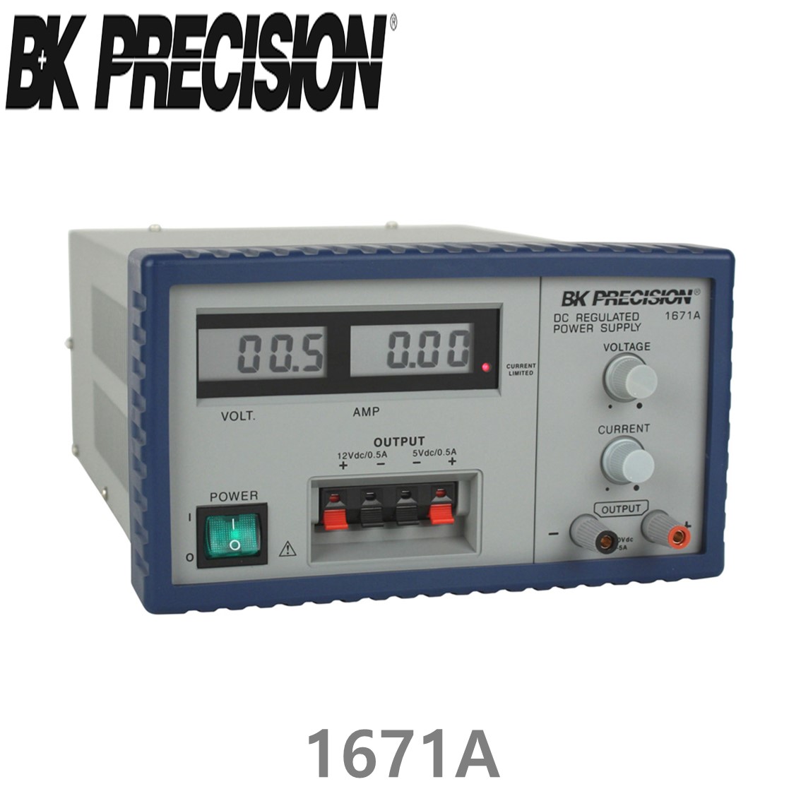[ BK PRECISION ] BK 1671A, 30V/5A(가변), 12V/0.5A(고정), 5V/0.5A(고정), Triple OutputDC Power Supply, 3채널 DC 전원공급기, B&K 1671A