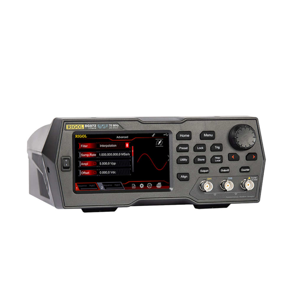 RIGOL DG972  2채널, 70MHz, 250MSa/s 임의파형발생기