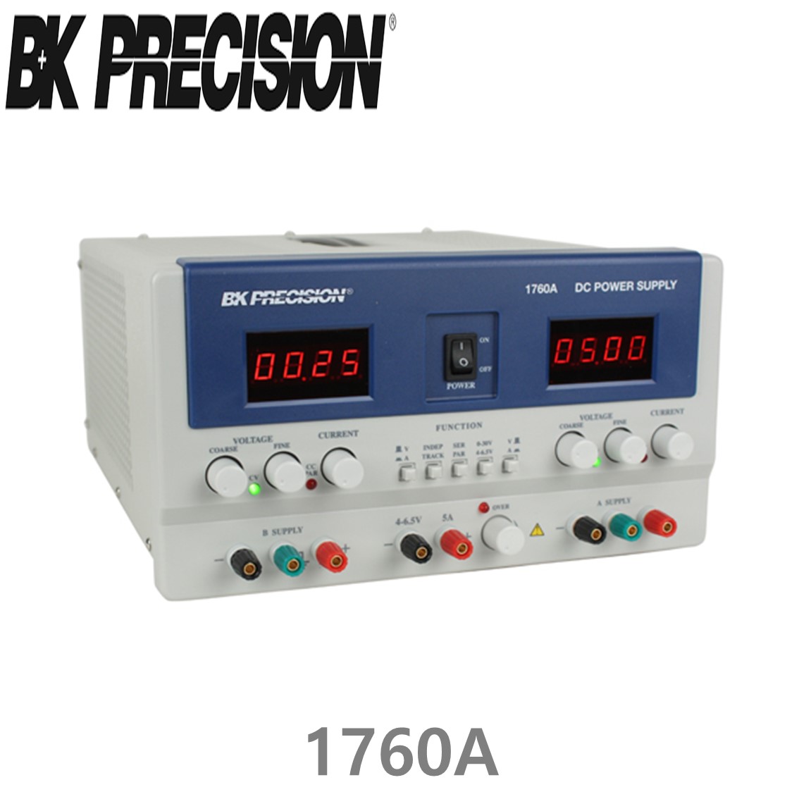 [ BK PRECISION ] BK 1760A, 30V/2Ax 2채널(가변), 6.5V/5A x 1채널(가변), Triple OutputDC Power Supply, 3채널 DC 전원공급기, B&K 1760A