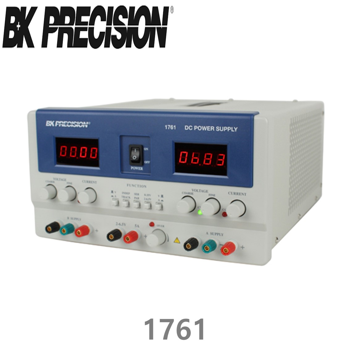 [ BK PRECISION ] BK 1761, 35V/3A x 2채널(가변), 6.5V/5A x 1채널(가변), Triple OutputDC Power Supply, 3채널 DC 전원공급기, B&K 1761