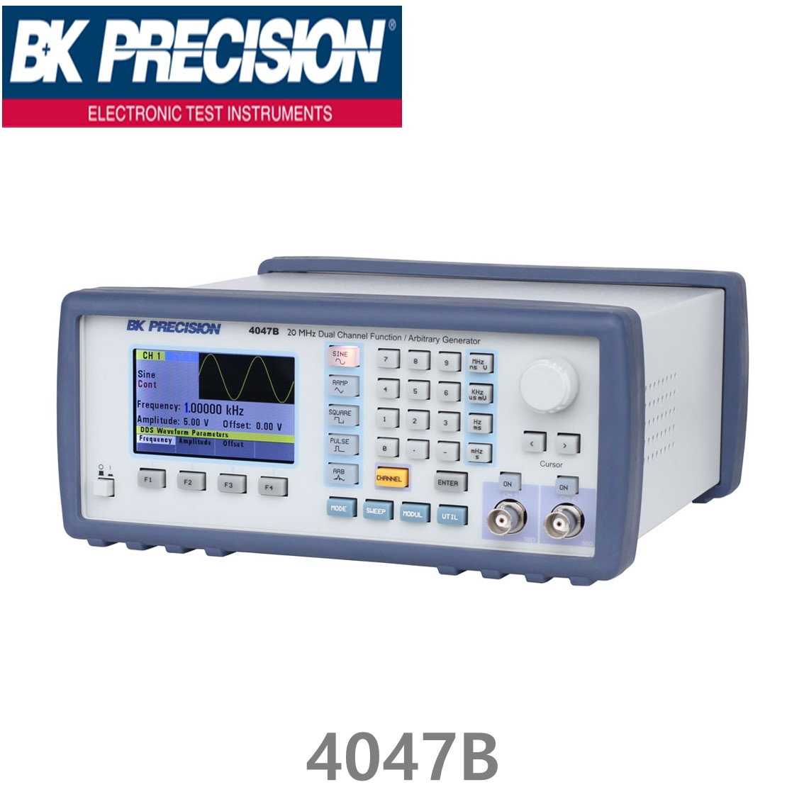 [ BK PRECISION ] BK 4047B, 20MHz, 2채널, Function/Arbitrary Generator, 함수발생기, 임의파형발생기, B&K 4047B