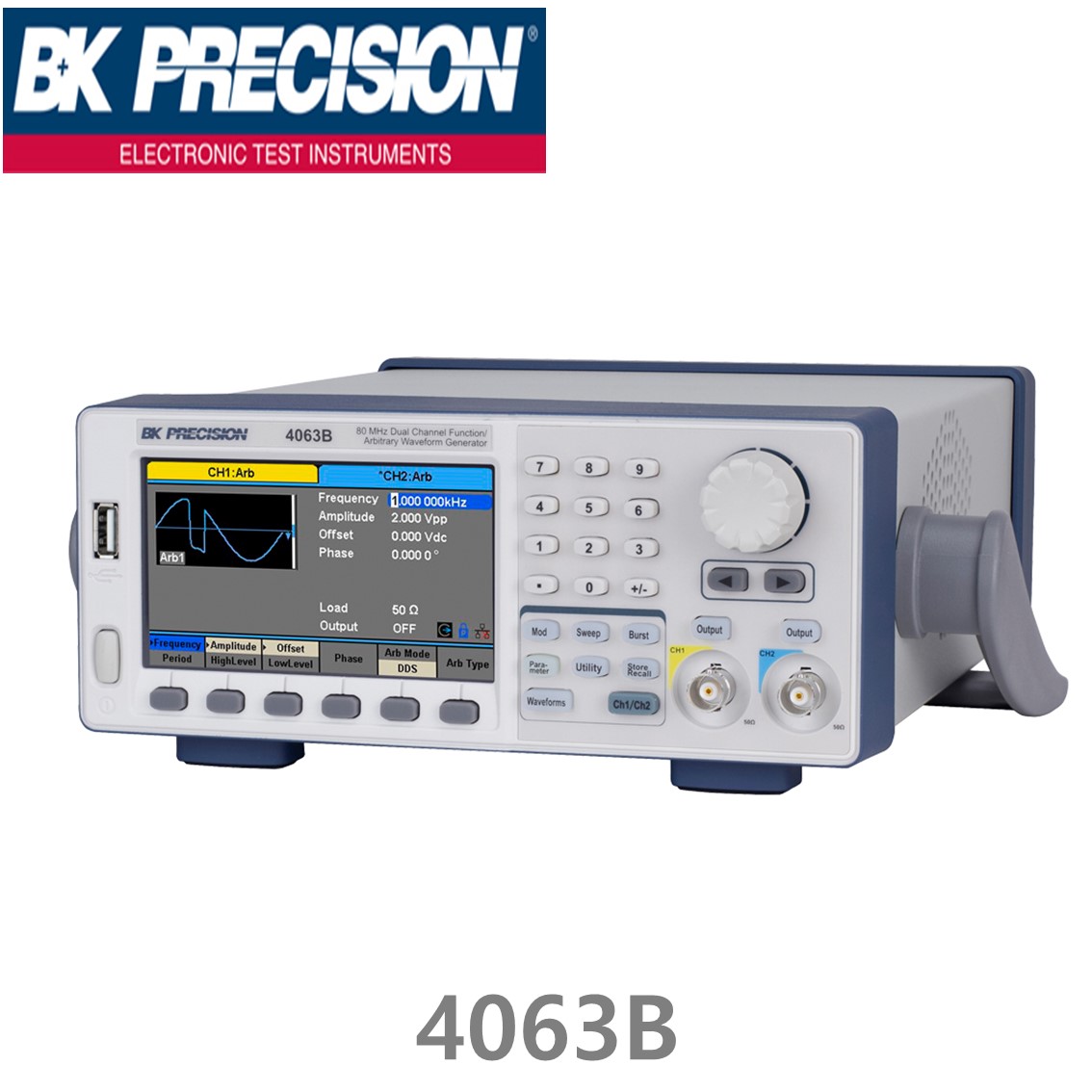 [ BK PRECISION ] BK 4063B, 80MHz Dual Channel Function Arbitrary Waveform Generators, 임의 파형 발생기, B&K 4063B