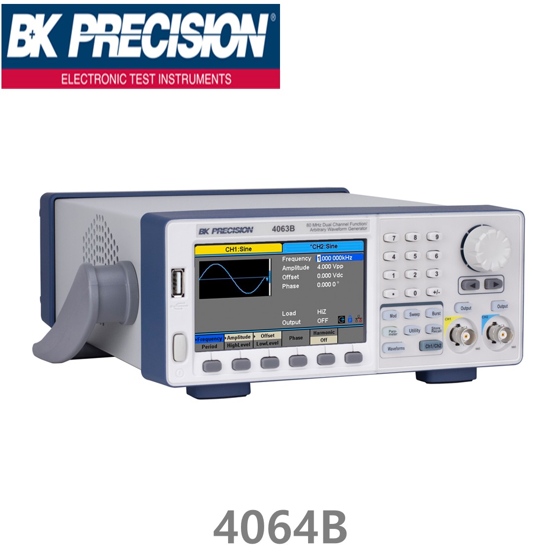 [ BK PRECISION ] BK 4064B, 120MHz Dual Channel Function Arbitrary Waveform Generators, 임의 파형 발생기, B&K 4064B