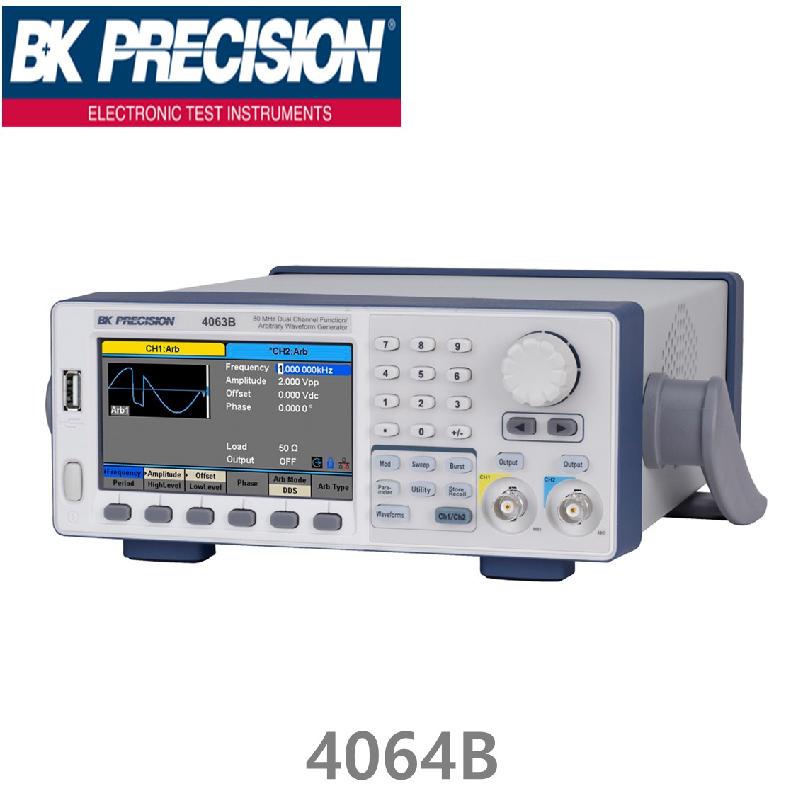 [ BK PRECISION ] BK 4064B, 120MHz Dual Channel Function Arbitrary Waveform Generators, 임의 파형 발생기, B&K 4064B