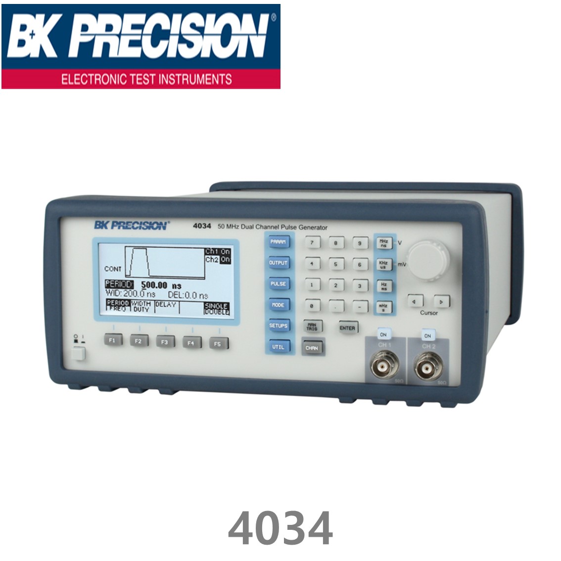 [ BK PRECISION ] BK 4034, 50MHz, 2채널, Dual Channel Pluse Generator, 펄스 발생기, 펄스제너레이터, B&K 4034
