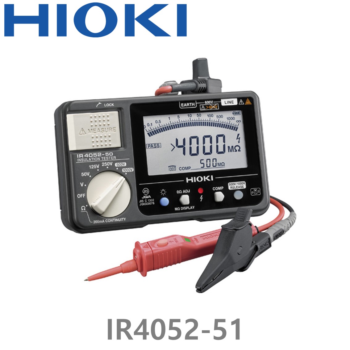 [ HIOKI ] IR4052-51, 50~1000V, 디지털 절연저항계, Digital Insulation Tester