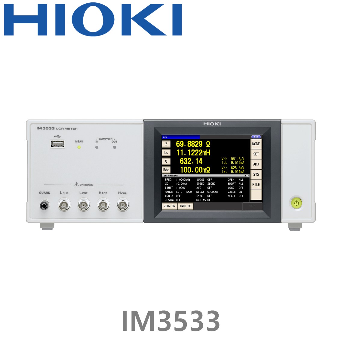 [ HIOKI ] IM3533 1mHz~200kHz, LCR미터, LCR METER