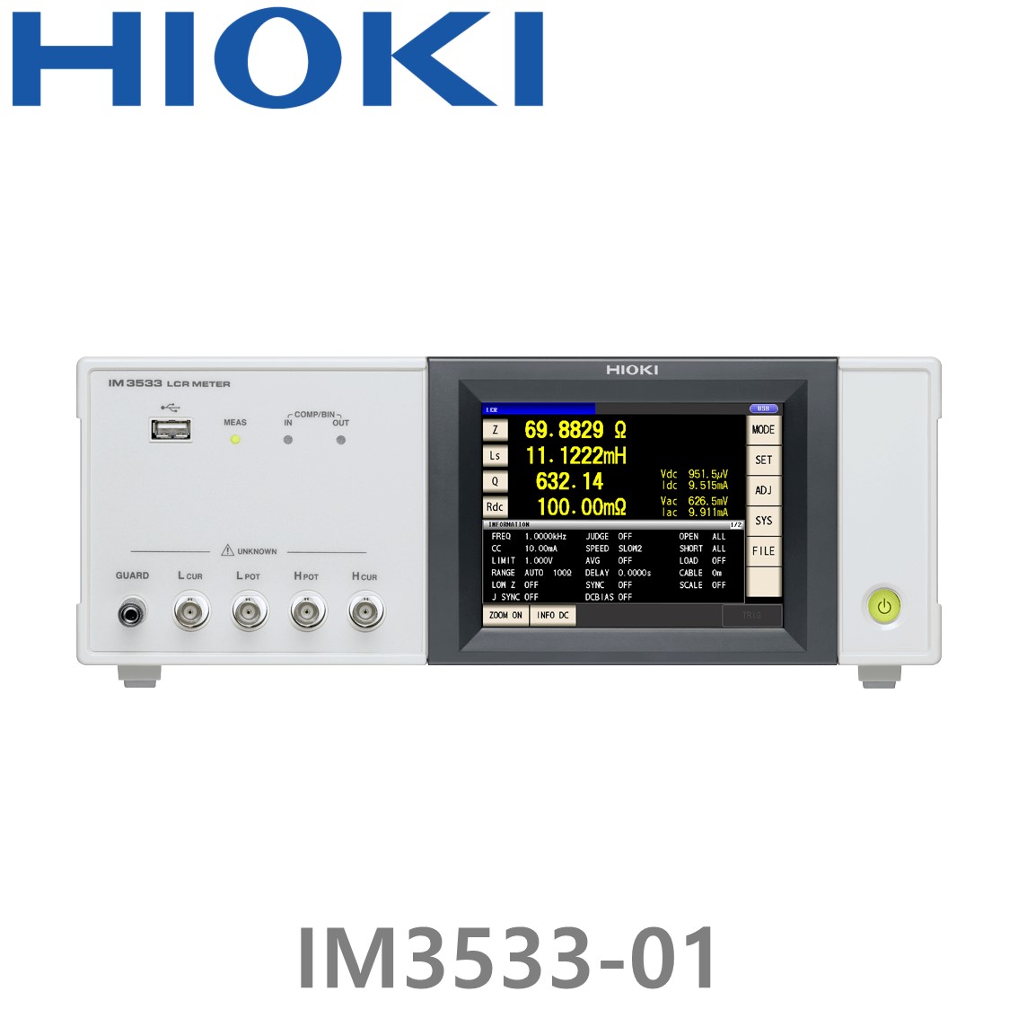 [ HIOKI ] IM3533-01 1mHz~200kHz, LCR미터, LCR METER