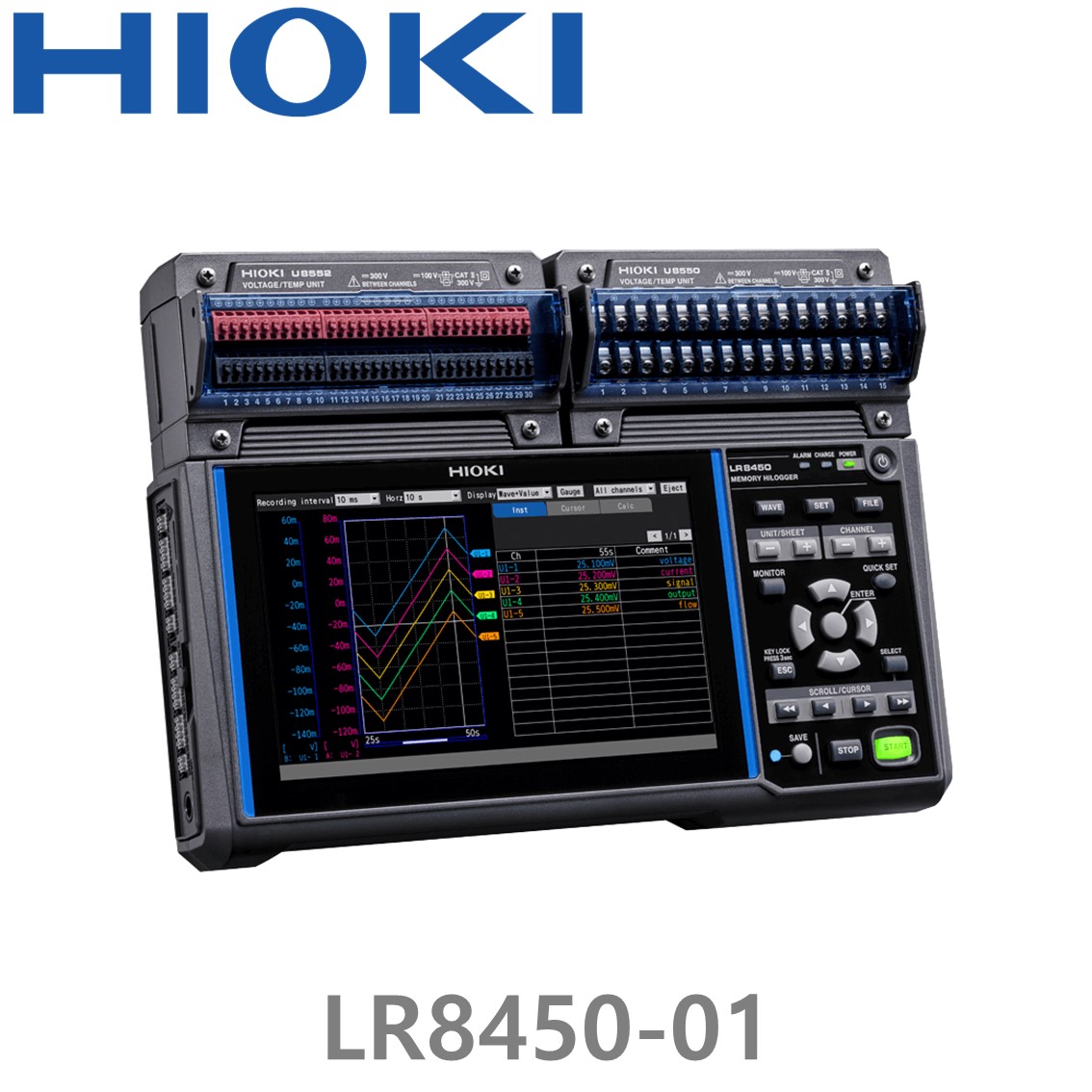 [ HIOKI ] LR8450-01 메모리 하이로거, 최대 120채널 확장 - 무선LAN탑재모델