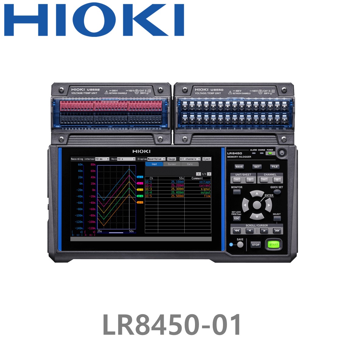 [ HIOKI ] LR8450-01 메모리 하이로거, 최대 120채널 확장 - 무선LAN탑재모델