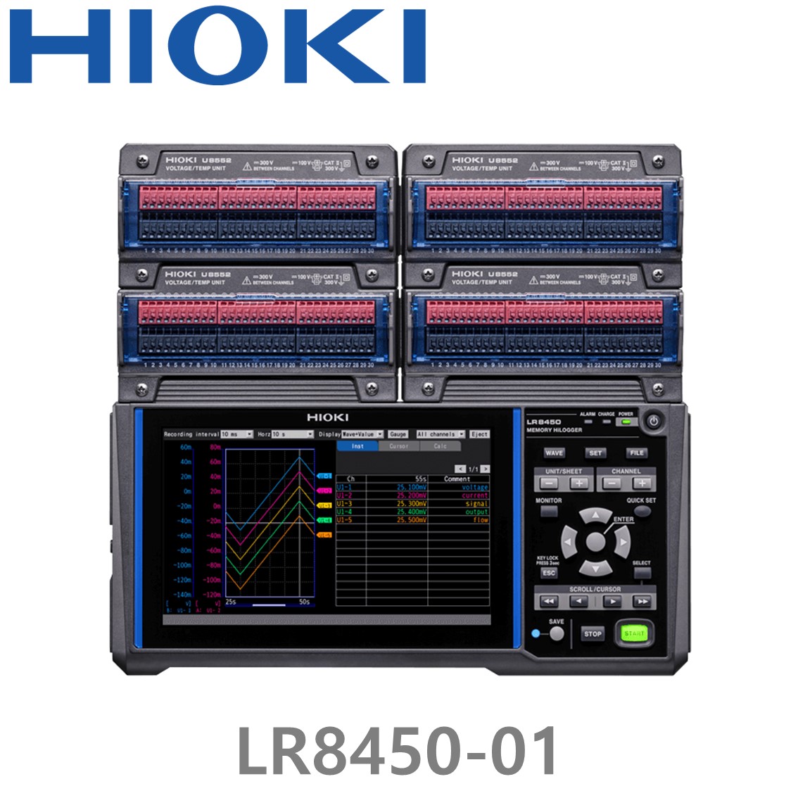 [ HIOKI ] LR8450-01 메모리 하이로거, 최대 120채널 확장 - 무선LAN탑재모델