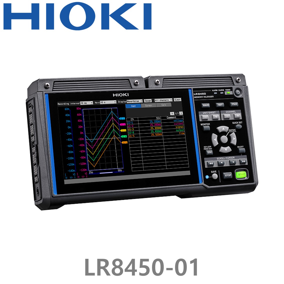 [ HIOKI ] LR8450-01 메모리 하이로거, 최대 120채널 확장 - 무선LAN탑재모델